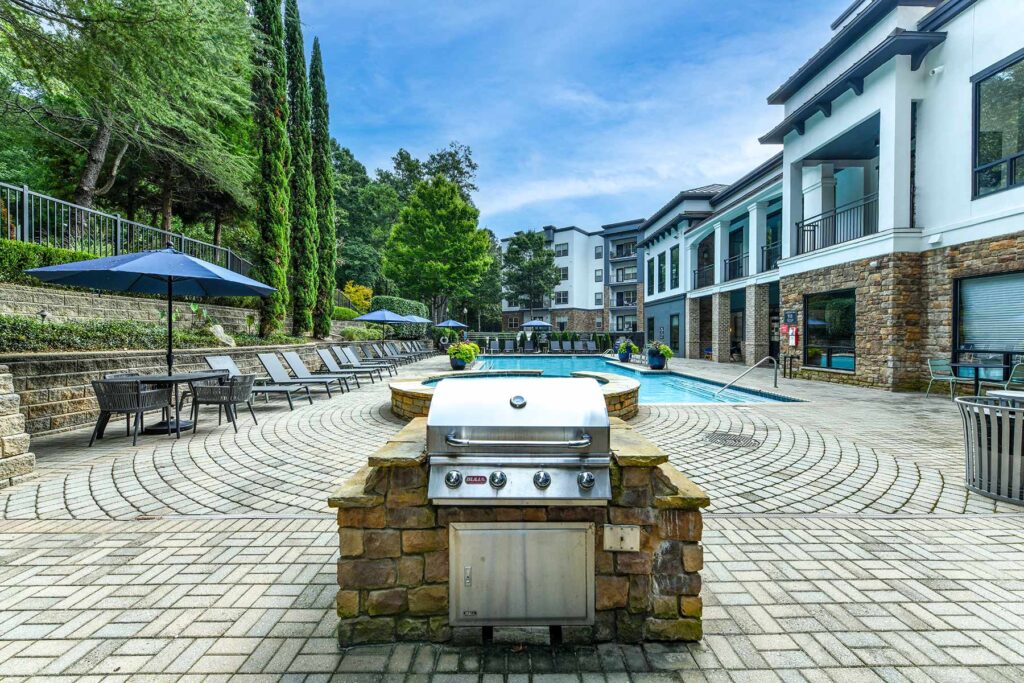 Grilling station by the pool